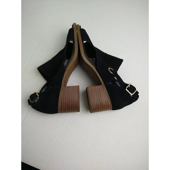 Ugg Black Kookaburra Ortholite Suede Block Cut Out Sandals. Size 7 - Picture 10 of 12